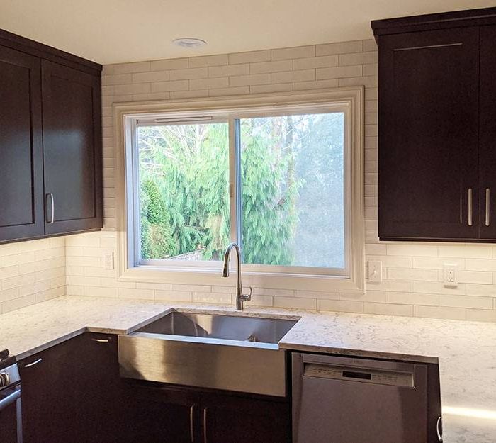 Kitchen Remodel with Stainless Steel Farmhouse Sink